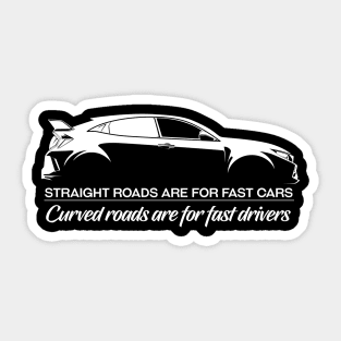 Fast cars versus fast drivers Sticker
